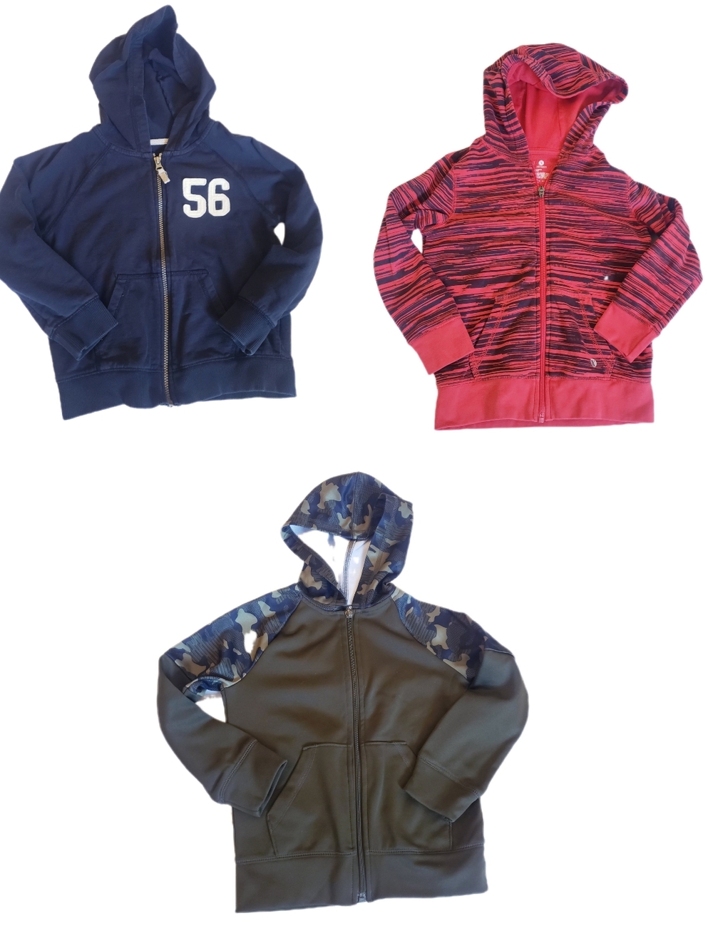 Boys Size 5 Assorted Zip Up Hoodies